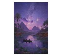 Rompecabezas para Adolescentes 1000pcs(75x50cm) Pyramids Under The Stars Rompecabezas para Adultos Juegos Relajantes Una Obra De Arte Cumpleaños Y Navidad 1000pcs(75x50cm)