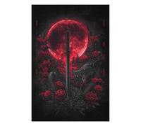Rompecabezas para Adolescentes 1000pcs(75x50cm) Red Moon Dragon Sword Art Print Rompecabezas para Adultos Juegos Divertidos Mejora La Memoria Cumpleaños Y Navidad 1000pcs(75x50cm)
