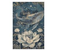 Rompecabezas para Adolescentes 1000pcs(75x50cm) Whale and Lotus Fantasy Art Rompecabezas para Adultos Juegos Relajantes Una Obra De Arte Cumpleaños Y Navidad 1000pcs(75x50cm)