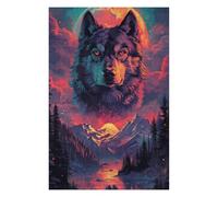 Rompecabezas para Adolescentes 1000pcs(75x50cm) Wolf Moon Fantasy Landscape Rompecabezas para Adultos Juguetes De Bricolaje Análisis Y Lógica Difícil Y Desafiante 1000pcs(75x50cm)