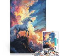Rompecabezas para Adolescentes 2000 Piezas Atardecer de Unicornio místico Juego de Preguntas Regalos para Amigos y Familiares 70x100cm
