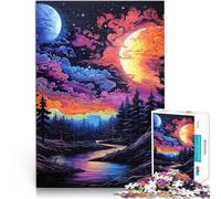 Rompecabezas para Adolescentes 2000 Piezas Bosque Nocturno de Galaxia Juguetes de Juego desafiantes para la decoración del hogar 70x100cm