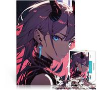 Rompecabezas para Adolescentes 2000 Piezas Chica de Anime demoníaca Juego de Preguntas con Piezas de Formas aleatorias Que se entrelazan Completamente 70x100cm