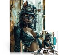 Rompecabezas para Adolescentes 2000 Piezas Dominatriz de Gato de látex Juguetes educativos Colección de Artistas, Bellas Artes 70x100cm