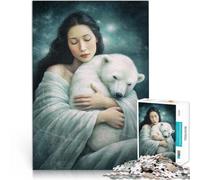 Rompecabezas para Adolescentes 2000 Piezas Estás a Salvo, Oso Polar Juguetes educativos con Piezas de Formas aleatorias Que se entrelazan Completamente 70x100cm