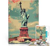 Rompecabezas para Adolescentes 2000 Piezas Estatua de la Libertad Vintage Juego Intelectual de Juguete Regalo de cumpleaños 70x100cm