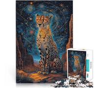 Rompecabezas para Adolescentes 2000 Piezas Guepardo Estrella Entrena tu Cerebro y Tus Manos Trato como Regalo para Toda la Familia 70x100cm