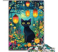 Rompecabezas para Adolescentes: 2000 Piezas Hermoso Gato Negro Desafiante de completar, Pero Divertido y Gracioso Regalos y cumpleaños únicos 70x100cm