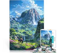 Rompecabezas para Adolescentes 2000 Piezas Jinete de la Cascada Juguete Educativo para aliviar el estrés Mejorar la Memoria 70x100cm