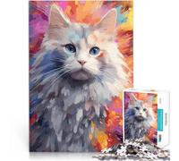 Rompecabezas para Adolescentes 2000 Piezas Lindo Arte de Pintura de Gato Juguetes de Juego desafiantes decoración de Pared 70x100cm