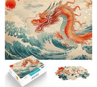 Rompecabezas para Adolescentes 2000 Piezas Ola de Kanagawa de Japón Actividad Familiar con Piezas de Formas aleatorias Que se entrelazan Completamente 70x100cm