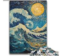 Rompecabezas para Adolescentes 2000 Piezas Olas del mar Ayudan al Cerebro a ejercitar Juguetes adictivos para Cultivar la Paciencia Decoración 70x100cm