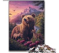 Rompecabezas para Adolescentes 2000 Piezas Oso Rosa marrón Entrena tu Cerebro y Tus Manos Regalos para Amigos y Familiares 70x100cm