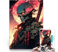 Rompecabezas para Adolescentes 2000 Piezas Samurái Calavera Ardiente Juego Intelectual de Juguete Mejorar el Amor Entre Parejas 70x100cm