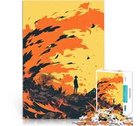 Rompecabezas para Adolescentes 2000 Piezas Silueta en Fuego Juguetes para aliviar el estrés Decoración artística del hogar 70x100cm