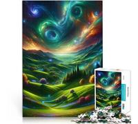 Rompecabezas para Adolescentes 2000 Piezas Sueño del Valle Celestial Actividad Familiar con Piezas de Formas aleatorias Que se entrelazan Completamente 70x100cm