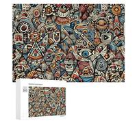 Rompecabezas para Adolescentes 300 PCS Abstract Tribal Pattern II Rompecabezas para Adultos Juegos Relajantes Decoración del Hogar Cumpleaños Y Navidad 300 PCS