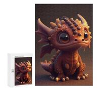 Rompecabezas para Adolescentes 300 PCS Adorable Baby Dragon Artwork -2 Rompecabezas para Adultos Juegos Divertidos Análisis Y Lógica Interacción Entre Padres E Hijos 300 PCS