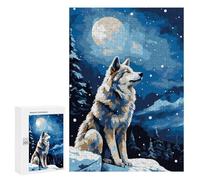 Rompecabezas para Adolescentes 300 PCS Alaska Wolf Snow Pixel Art Rompecabezas para Adultos Juegos Relajantes Decoración Perfecta Regalos De Cumpleaños Y Únicos 300 PCS