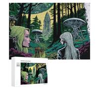 Rompecabezas para Adolescentes 300 PCS Alien Forest Encounter Rompecabezas para Adultos Juguetes De Bricolaje Desafío Difícil Cumpleaños 300 PCS