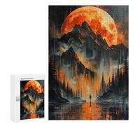 Rompecabezas para Adolescentes 300 PCS Alone in Golden Landscape Rompecabezas para Adultos Juego Familiar Decoración Desafiante De Completar 300 PCS