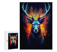 Rompecabezas para Adolescentes 300 PCS Amazing Deers Colorful Rompecabezas para Adultos Juguetes Antiestrés para La Diversión Familiar Interacción Entre Padres E Hijos 300 PCS