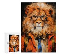 Rompecabezas para Adolescentes 300 PCS Animal Lion Rompecabezas para Adultos Juguetes Antiestrés para La Diversión Familiar Interacción Entre Padres E Hijos 300 PCS