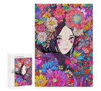 Rompecabezas para Adolescentes 300 PCS Anime Lofi Kimono Girl Art Rompecabezas para Adultos Juegos Relajantes Pero Divertidos Y Humorísticos 300 PCS