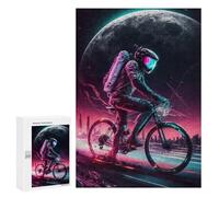 Rompecabezas para Adolescentes 300 PCS Astronaut Cycling Space Rompecabezas para Adolescentes Juguetes Antiestrés Mejora La Memoria 300 PCS