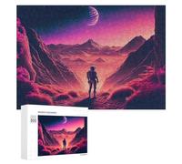 Rompecabezas para Adolescentes 300 PCS Astronaut on Alien Planet -2 Rompecabezas para Adultos Juguetes De Bricolaje Desafío Difícil Cumpleaños 300 PCS