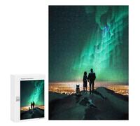 Rompecabezas para Adolescentes 300 PCS Aurora Night City Couple Rompecabezas para Adolescentes Juguetes Antiestrés Mejora La Memoria 300 PCS