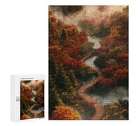 Rompecabezas para Adolescentes 300 PCS Autumn Forest Path Rompecabezas para Adolescentes Juguetes Antiestrés Mejora La Memoria 300 PCS