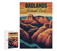 Rompecabezas para Adolescentes 300 PCS Badlands National Park Rompecabezas para Adultos Juguetes Antiestrés Arte De Pared Interacción Entre Padres E Hijos 300 PCS