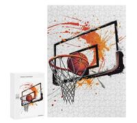 Rompecabezas para Adolescentes 300 PCS Basketball Watercolor Rompecabezas para Adultos Juguetes Antiestrés para La Diversión Familiar Interacción Entre Padres E Hijos 300 PCS
