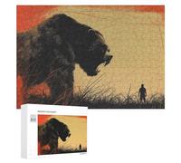 Rompecabezas para Adolescentes 300 PCS Bear Encounter Animal Art Rompecabezas para Adultos Juego De Ingenio Ensamblaje De Patrones Interacción Entre Padres E Hijos 300 PCS