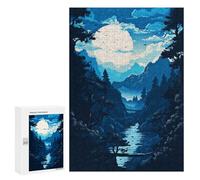 Rompecabezas para Adolescentes 300 PCS Beautiful Night View Rompecabezas para Adultos Juego De Ingenio Decoración del Hogar Regalos para Reducir El Estrés 300 PCS