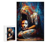 Rompecabezas para Adolescentes 300 PCS Behind The Mask - Abstract Expressionism Rompecabezas para Adultos Juego Práctico Decoración De Pared Cumpleaños Y Navidad 300 PCS
