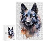 Rompecabezas para Adolescentes 300 PCS Belgian Sheepdog Rompecabezas para Adolescentes Juguetes Antiestrés Mejora La Memoria 300 PCS