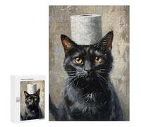 Rompecabezas para Adolescentes 300 PCS Black Cat Funny Rompecabezas para Adultos Juegos Relajantes Pero Divertidos Y Humorísticos 300 PCS