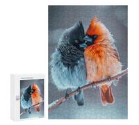 Rompecabezas para Adolescentes 300 PCS Blue and Red Robin Bird Rompecabezas para Adolescentes Juguetes Antiestrés Mejora La Memoria 300 PCS