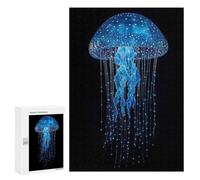 Rompecabezas para Adolescentes 300 PCS Blue Jellyfish Tentacles Rompecabezas para Adultos Juegos De Relajación Análisis Y Lógica Diversión En Casa Actividades, 300 PCS