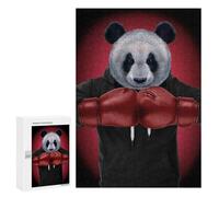 Rompecabezas para Adolescentes 300 PCS Boxer Giant Panda Rompecabezas para Adultos Juego De Ingenio Decoración del Hogar Regalos para Reducir El Estrés 300 PCS