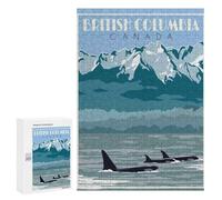 Rompecabezas para Adolescentes 300 PCS British Columbia Canada Rompecabezas Juguetes Antiestrés Corte De Precisión Interacción Entre Padres E Hijos 300 PCS