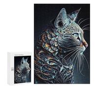 Rompecabezas para Adolescentes 300 PCS Cat Contemporary Art Rompecabezas para Adultos Juegos Relajantes Decoración Perfecta Regalos De Cumpleaños Y Únicos 300 PCS