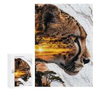 Rompecabezas para Adolescentes 300 PCS Celestial Prowler of The Savannah Rompecabezas para Adolescentes Juguetes Antiestrés Mejora La Memoria 300 PCS