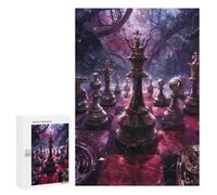 Rompecabezas para Adolescentes 300 PCS Chessboard in A Mystical Forest Rompecabezas para Adultos Juego Práctico Decoración De Pared Cumpleaños Y Navidad 300 PCS