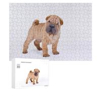 Rompecabezas para Adolescentes 300 PCS Chinese Shar Pei Puppy Rompecabezas De Juguete Decoración De Pared Decoración del Hogar Cumpleaños Y Navidad 300 PCS