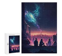 Rompecabezas para Adolescentes 300 PCS City of Eternal Stars Rompecabezas para Adultos Juego Familiar Decoración Desafiante De Completar 300 PCS