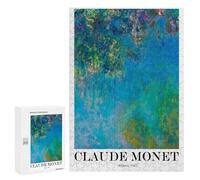 Rompecabezas para Adolescentes 300 PCS Claude Monet Wisteria Rompecabezas para Adultos Juego Práctico Decoración De Pared Cumpleaños Y Navidad 300 PCS