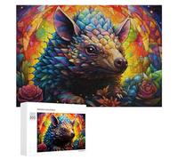 Rompecabezas para Adolescentes 300 PCS Colorful Armadillo Mosaic Art Rompecabezas para Adultos Juego Familiar Regalo De Cumpleaños Interacción Entre Padres E Hijos 300 PCS